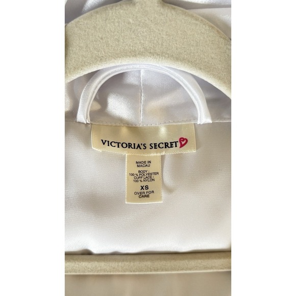 Vintage Victoria's Secret Coquette Maxi Slip Robe Set White Lace Lingerie 2pc XS - Picture 13 of 16